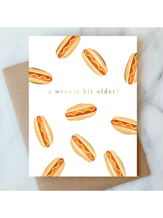 Hot Dog Weenie Birthday Greeting Card