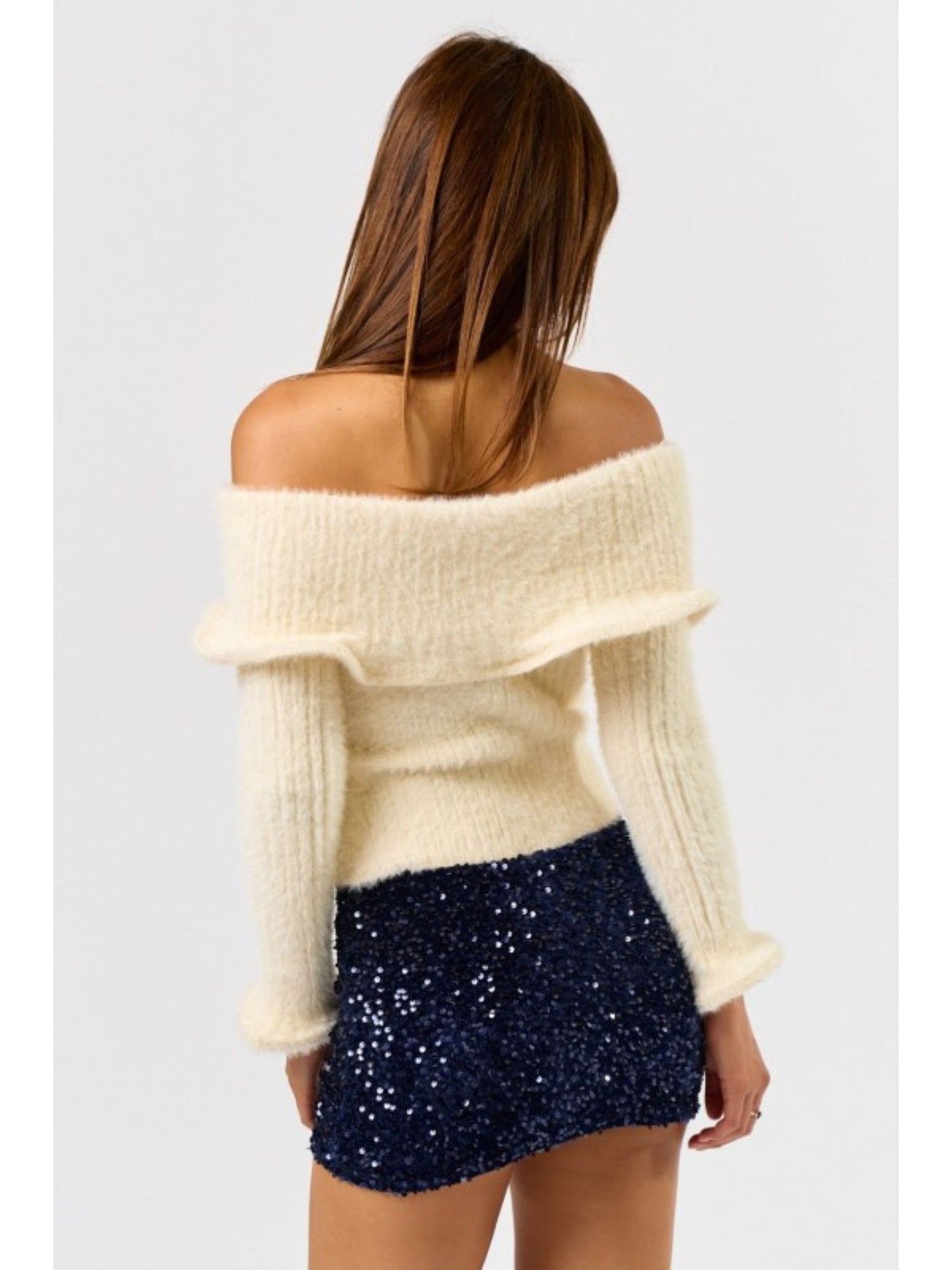 Off The Shoulder Wire Sweater Top