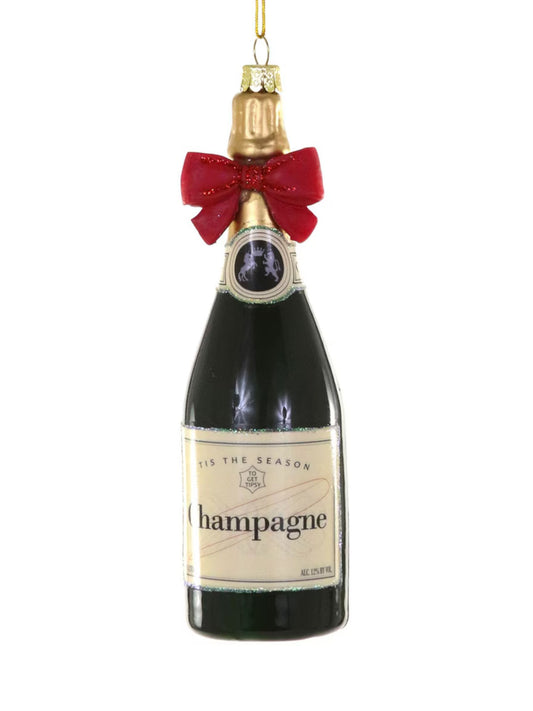Champagne With Red Bow