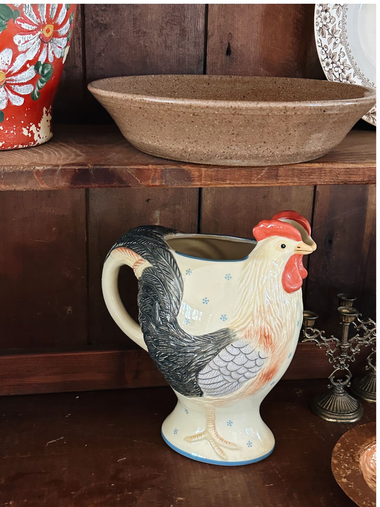 Vintage American Atlier Chicken Pitcher - Pick Up Only