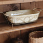 Vintage Casserole Dish w/ Brass Stand