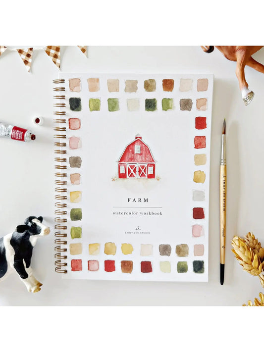 Farm Watercolor Workbook