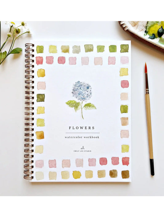 Flowers Watercolor Workbook