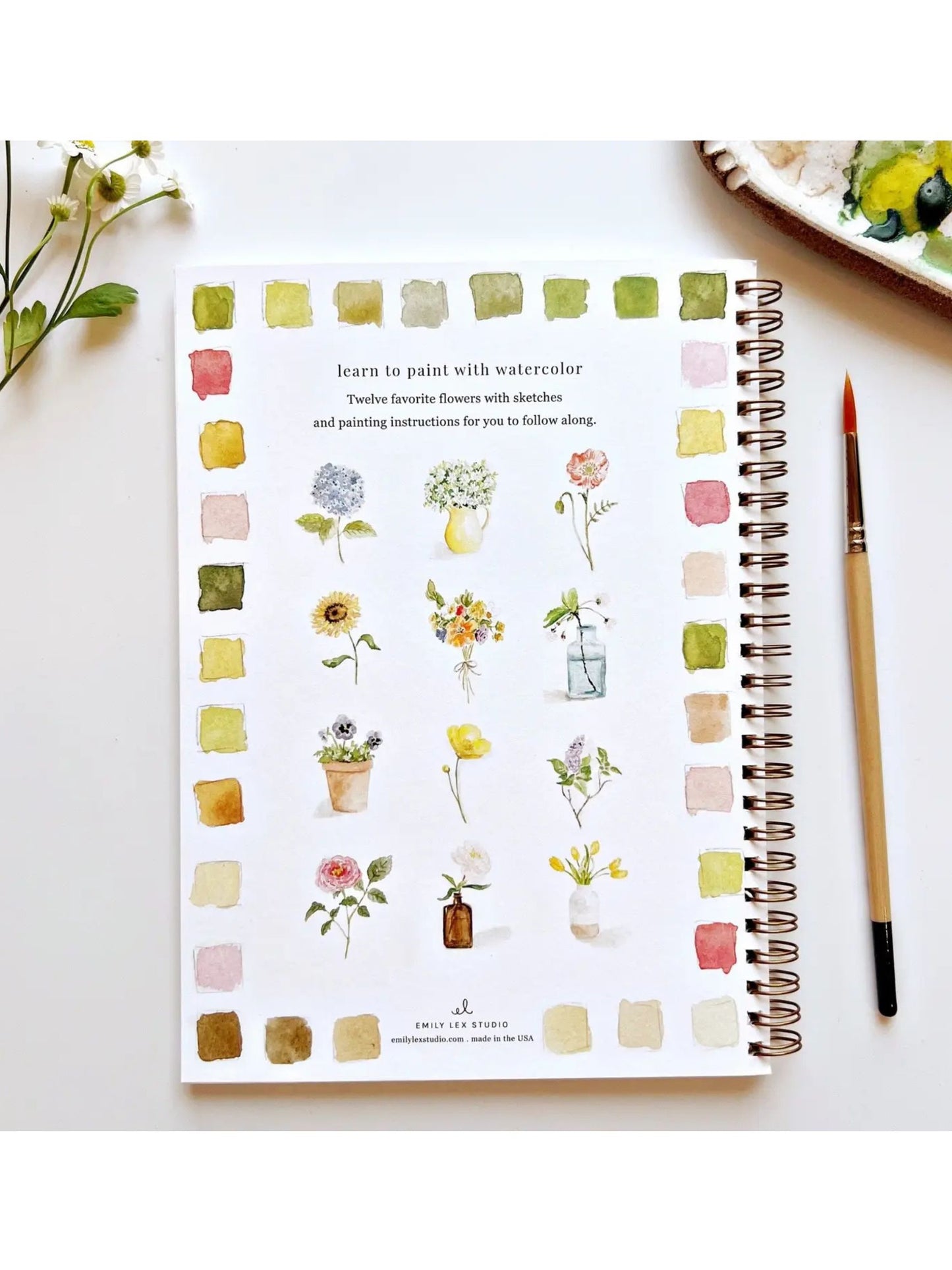 Flowers Watercolor Workbook