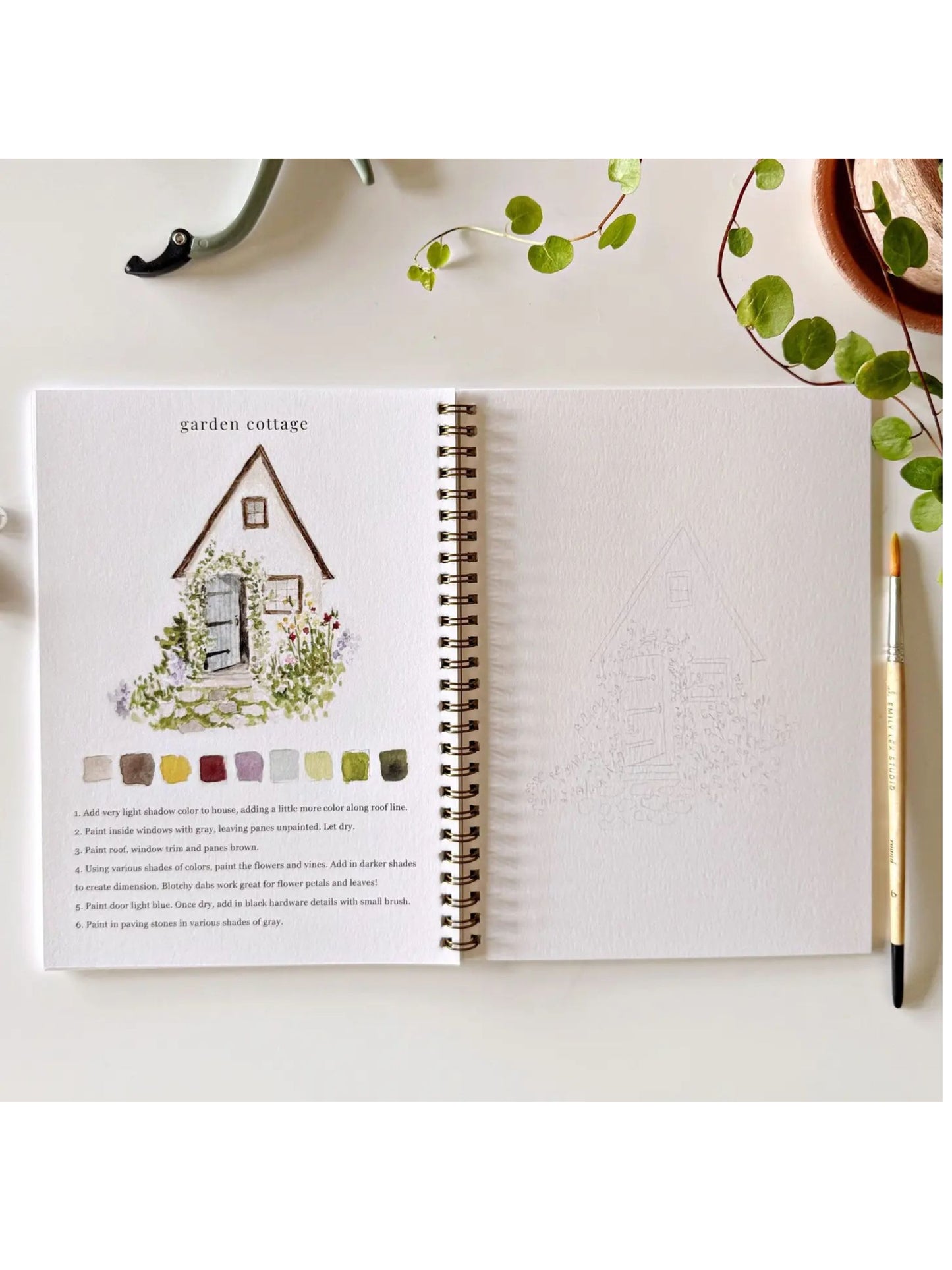 Garden Watercolor Workbook