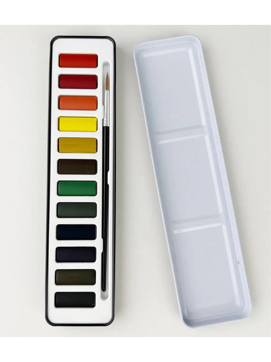 Watercolor Paint Set with Brush
