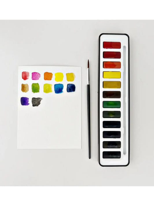 Watercolor Paint Set with Brush