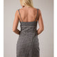 Sleeveless Plaid Mini Dress