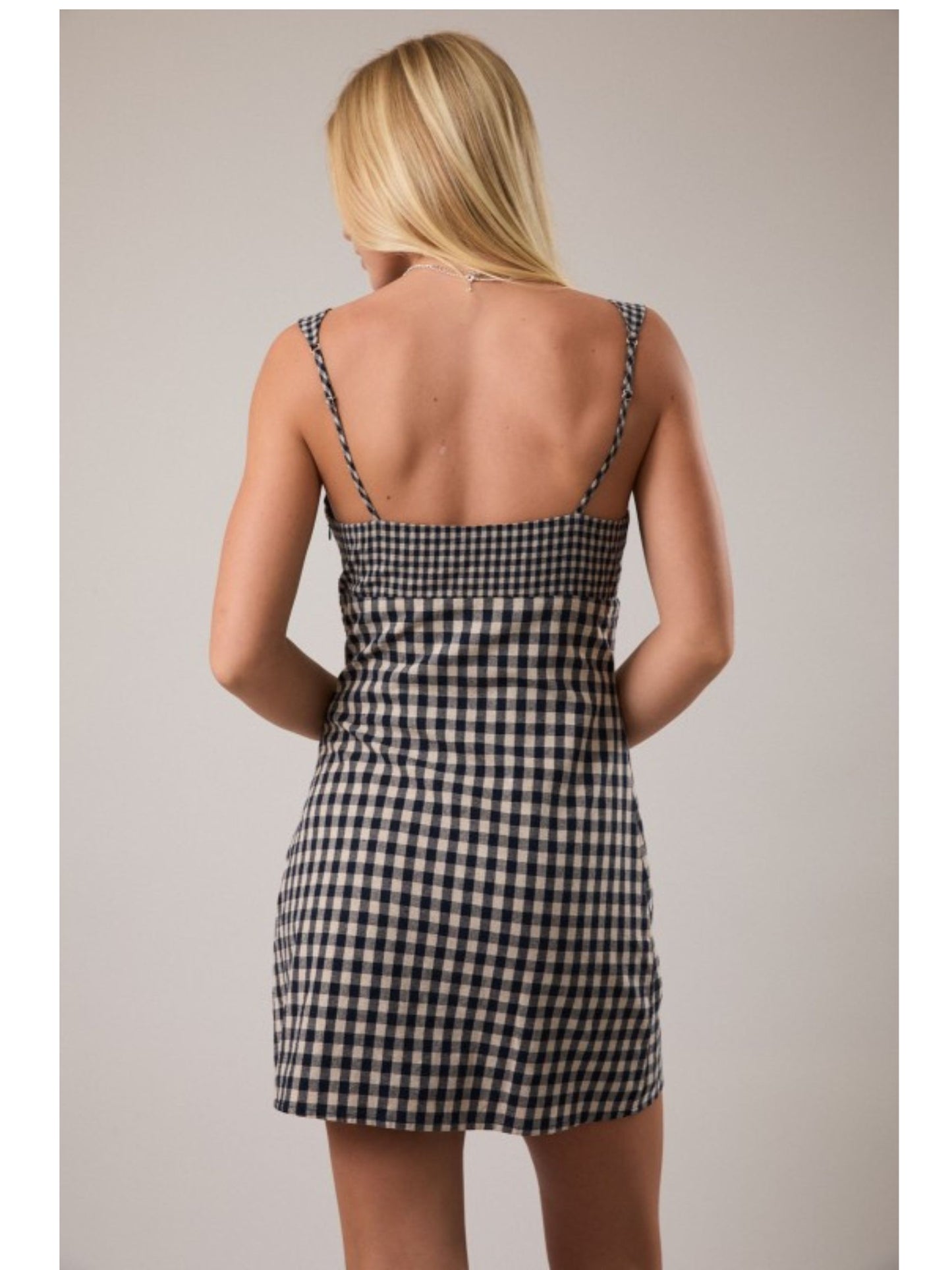 Sleeveless Plaid Mini Dress