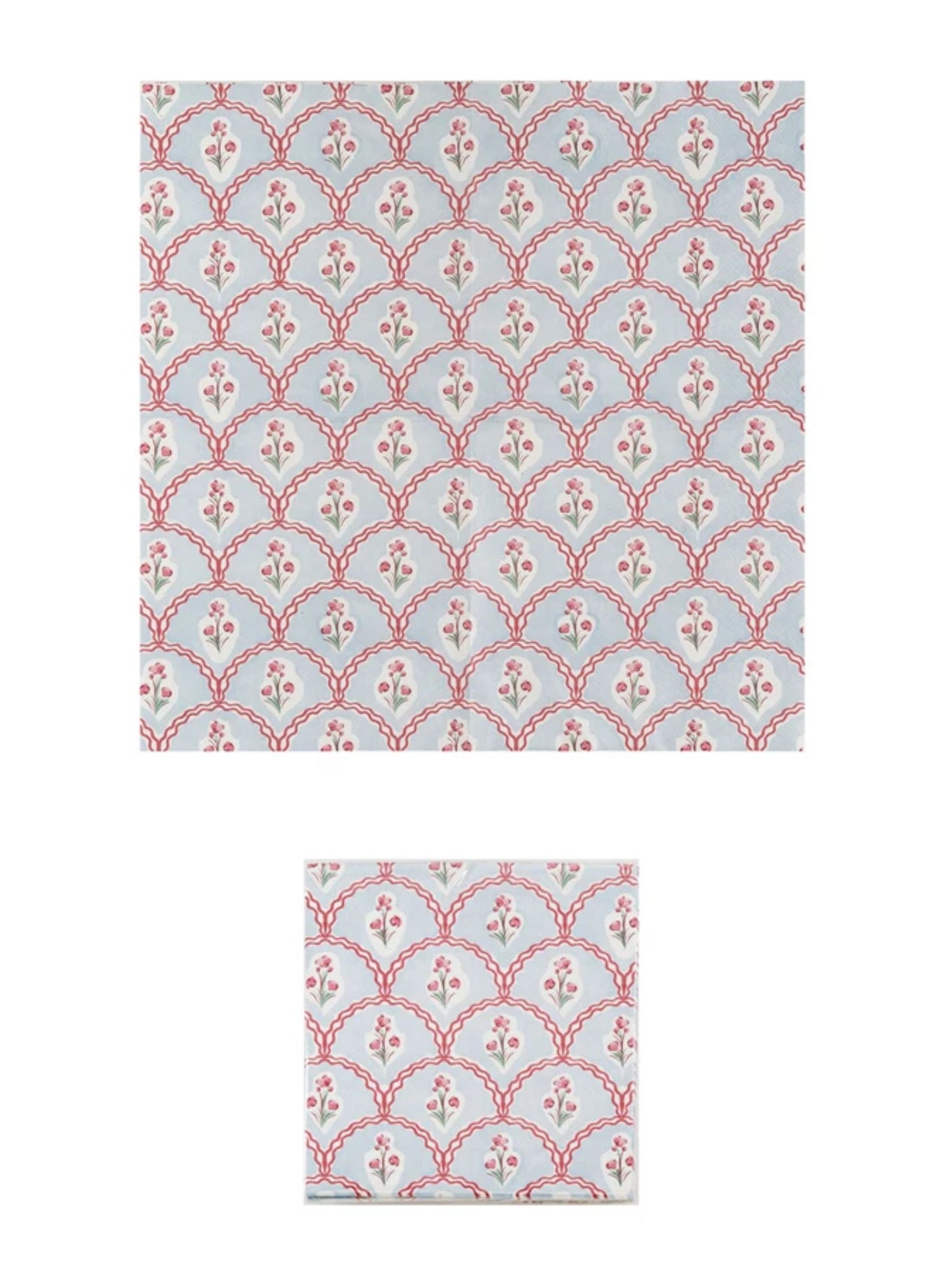 Paper Napkins w/ Floral Pattern