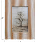 Resin Striped Photo Frame - White & Caramel