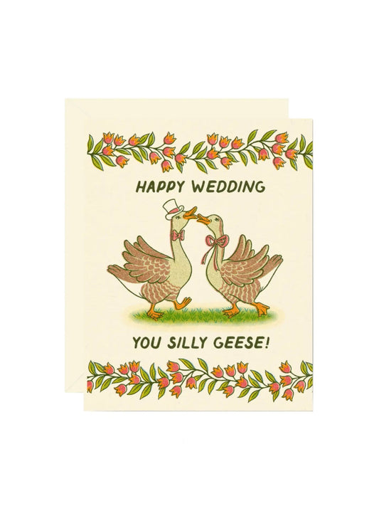 Silly Geese Wedding Card