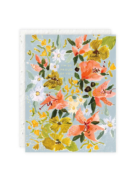 Bouquet in Blue - Congratulations Card