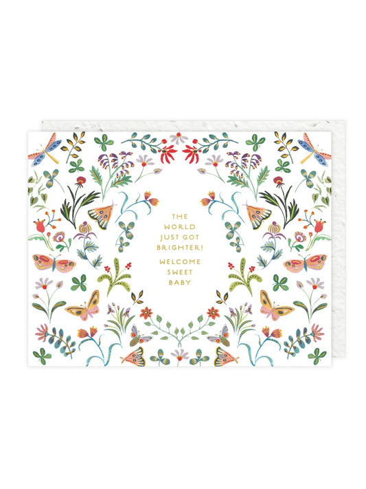 Butterfly Garden - Baby Card