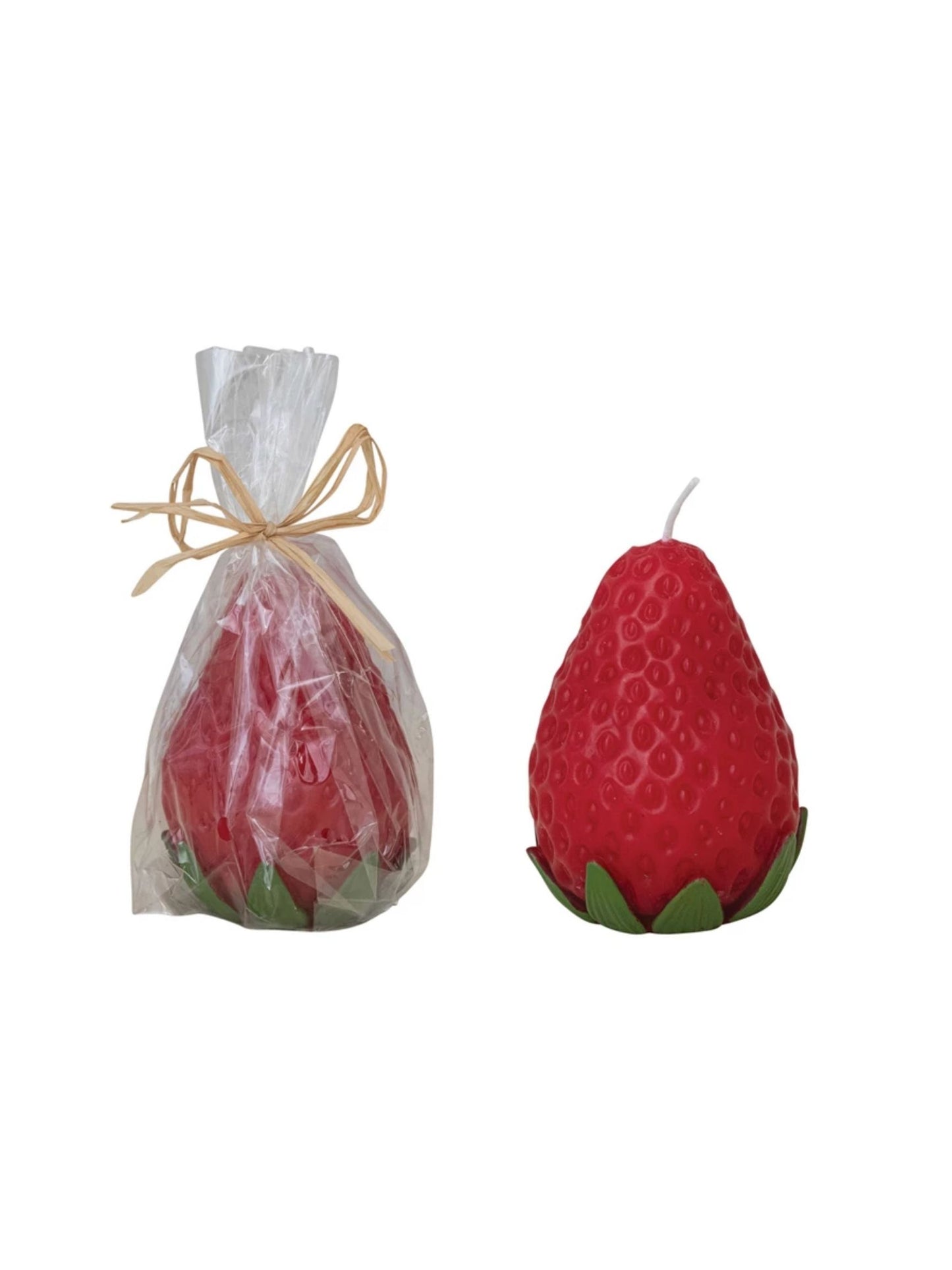 Unscented Strawberry Shaped Candle