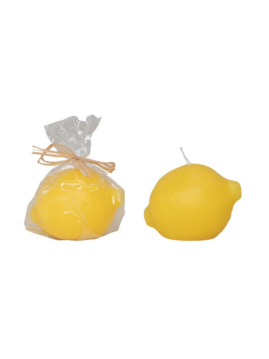 Unscented Lemon Shaped Candle