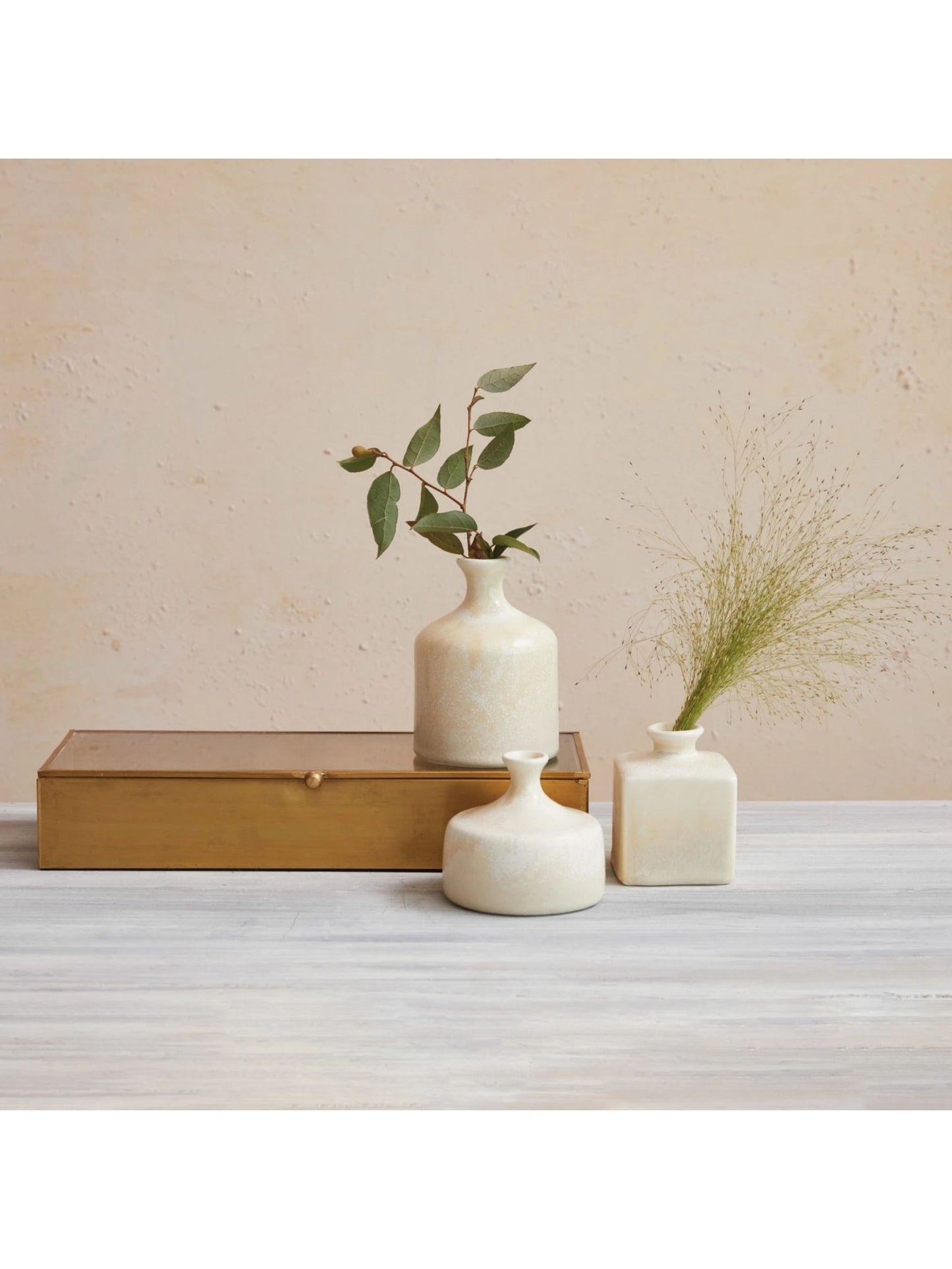 Neutral Stoneware Vases