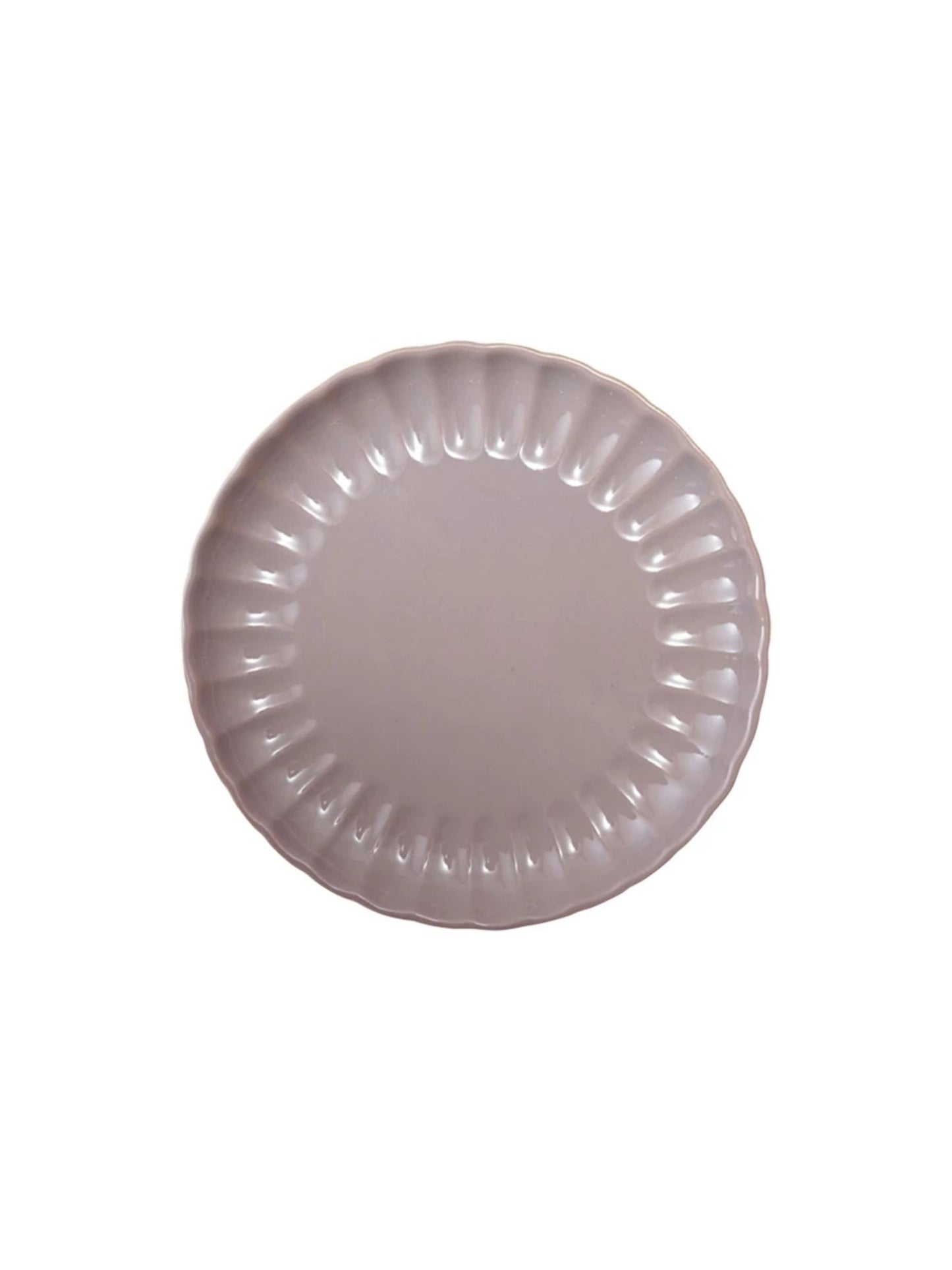 Lavender Stoneware Fluted Plate - Pick Up Only