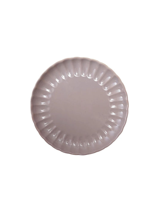Lavender Stoneware Fluted Plate - Pick Up Only