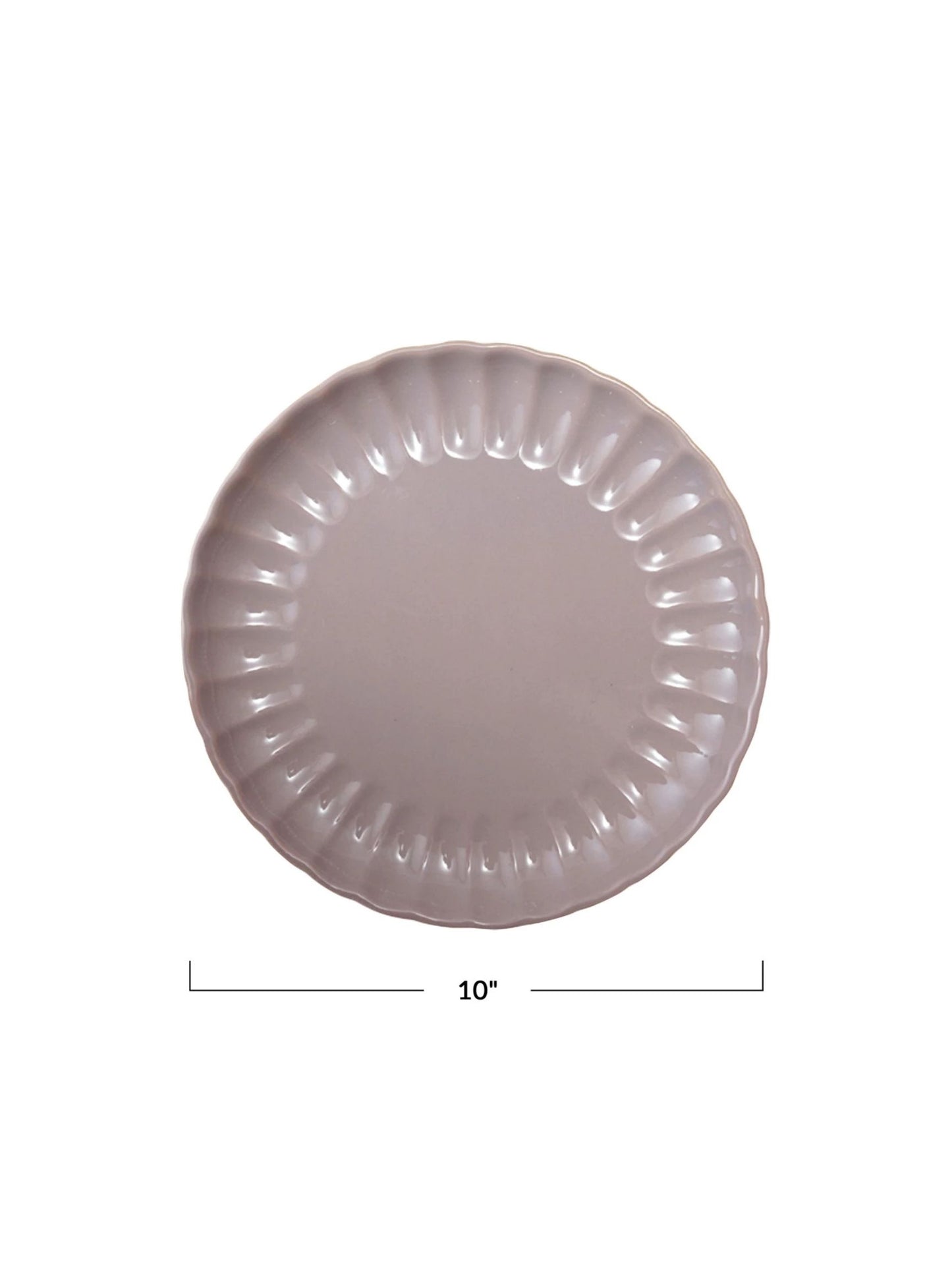 Lavender Stoneware Fluted Plate - Pick Up Only