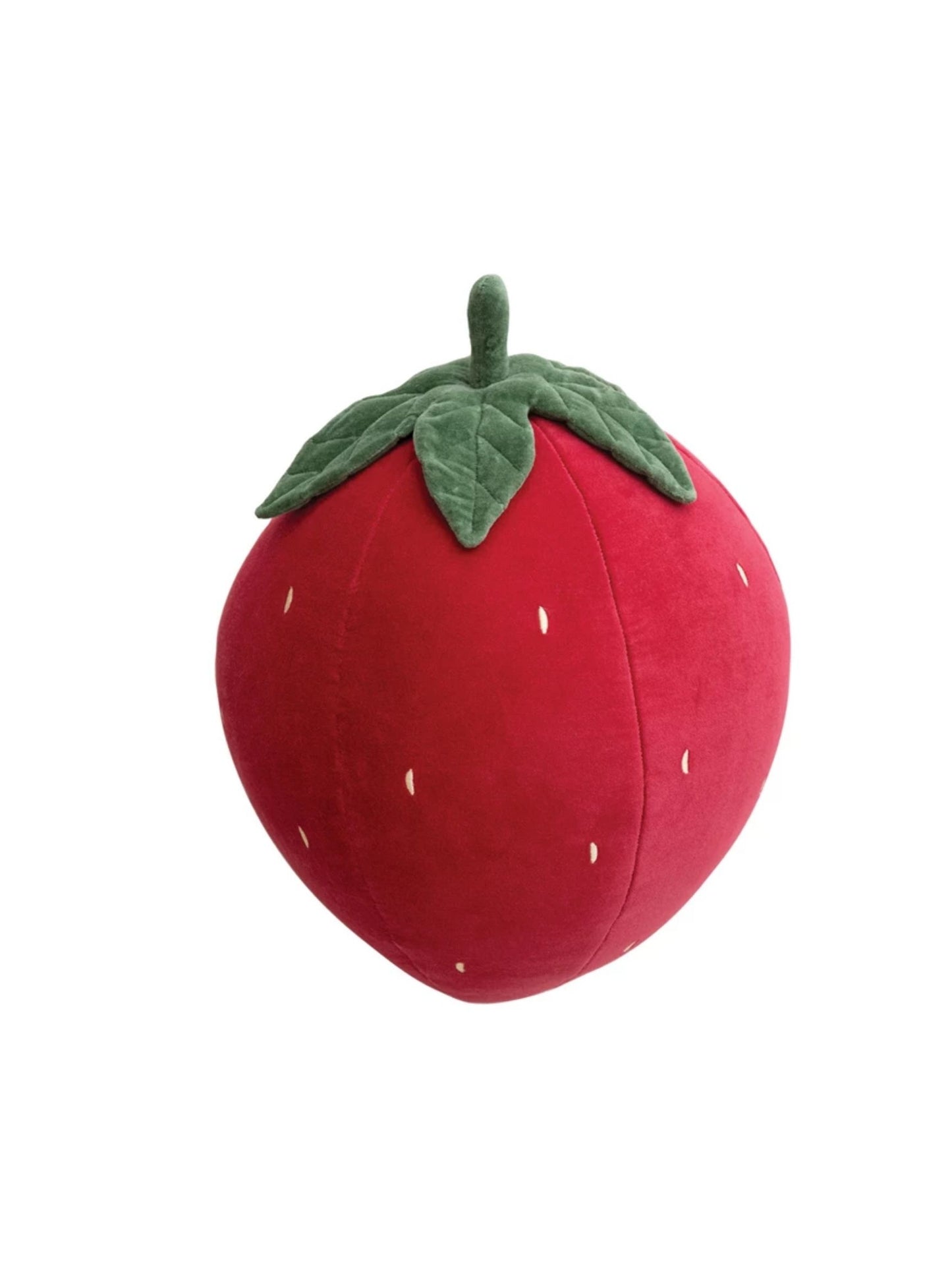 Cotton Velvet Strawberry Shaped Pillow