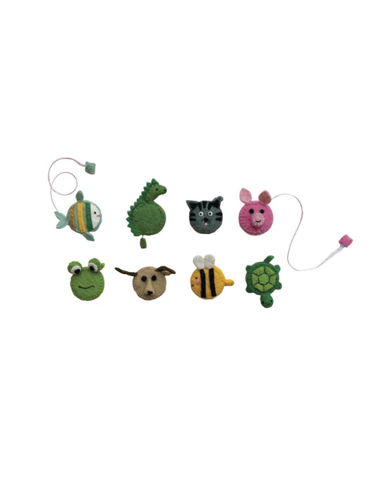 Handmade Plastic & Embroidered Animal Shaped Tape Measure