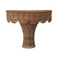 Hand-Woven Rattan Scalloped Wall Shelf - Pick Up Only