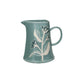 2 Quart Hand-Painted Stoneware Pitcher w/ Wax Relief Flowers -Pick Up Only