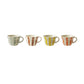 8 oz. Hand-Painted Stoneware Striped Mug