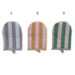 Woven Cotton Striped Oven Mitt