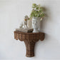 Hand-Woven Rattan Scalloped Wall Shelf - Pick Up Only