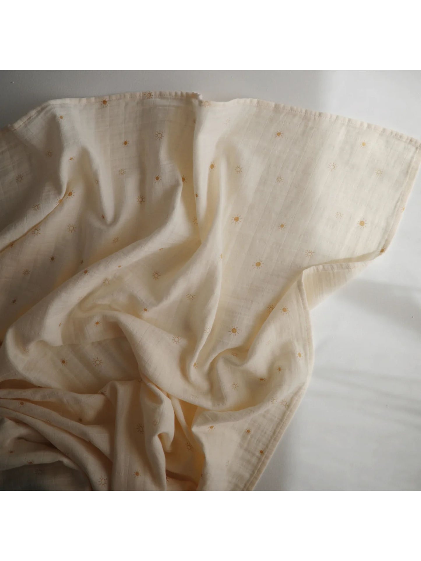 Organic Cotton Muslin Swaddle Blanket - Sun