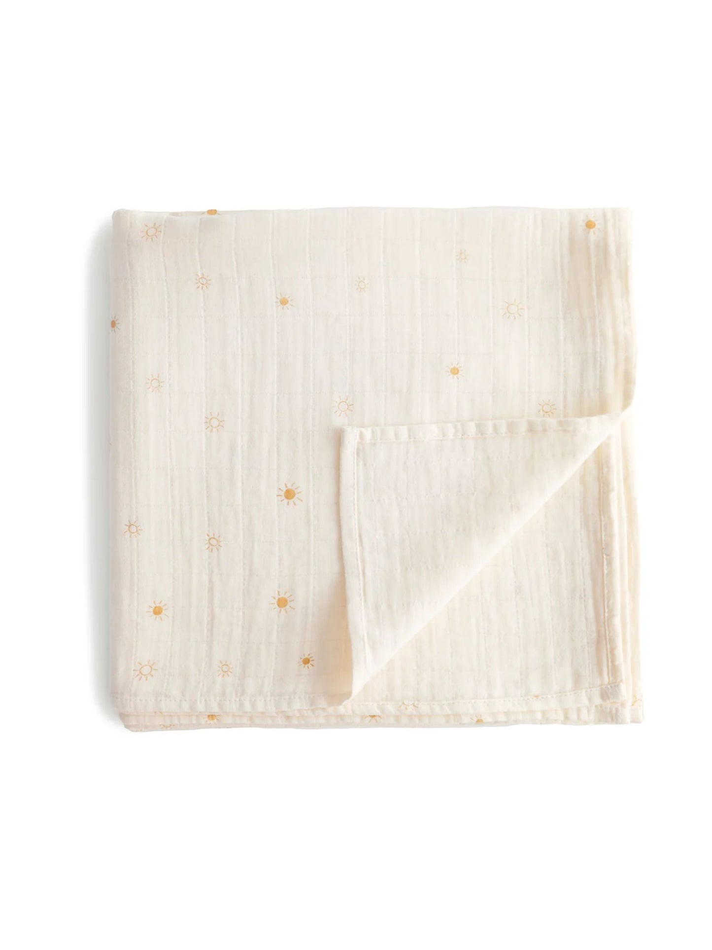 Organic Cotton Muslin Swaddle Blanket - Sun