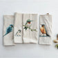 Cotton & Linen Printed Tea Towel w/ Bird