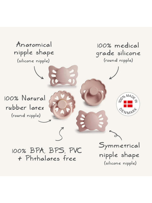 FRIGG Baby's First Pacifier Moonlight Sailing (Cream) 4-Pack