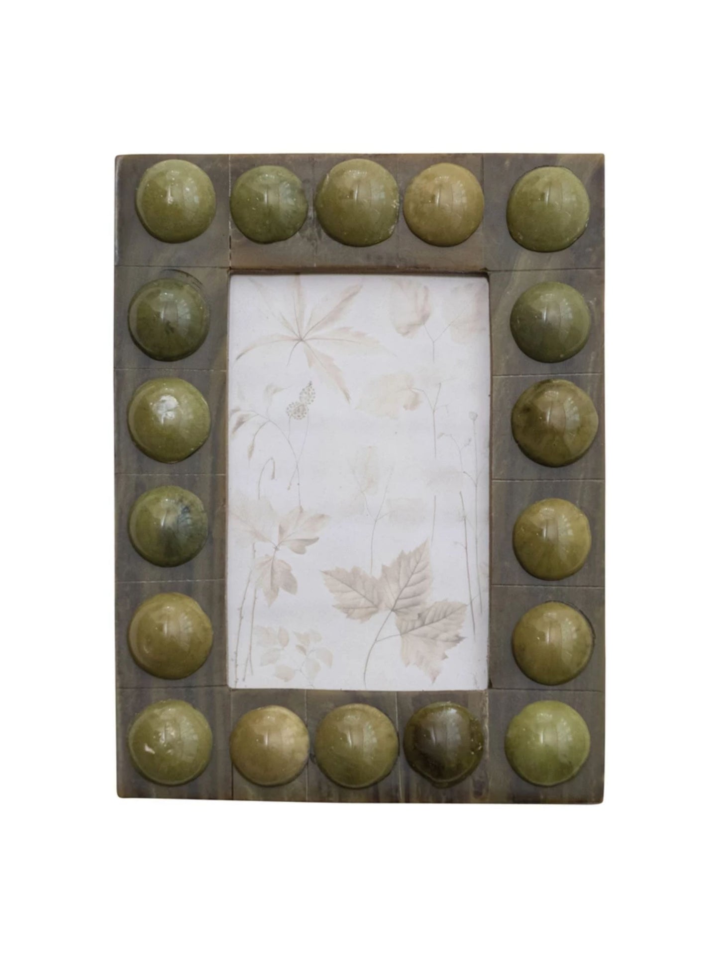 Handmade Marbled Resin Bobbin Photo Frame - 4x6 Photo