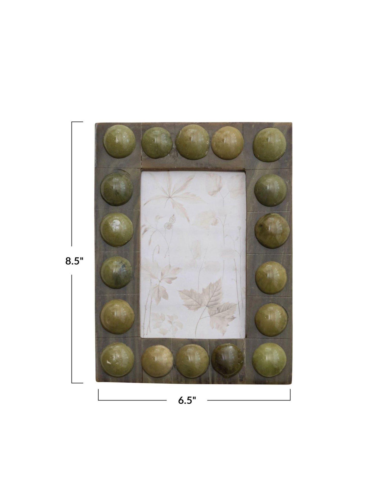 Handmade Marbled Resin Bobbin Photo Frame - 4x6 Photo