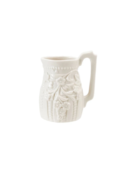 2 oz. Embossed Stoneware Vintage Reproduction Creamer