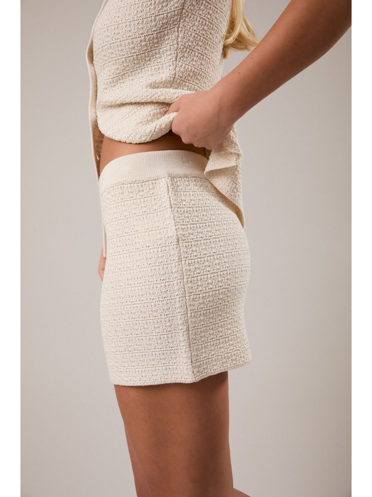 Sofia Low Waist Sweater Mini Skirt