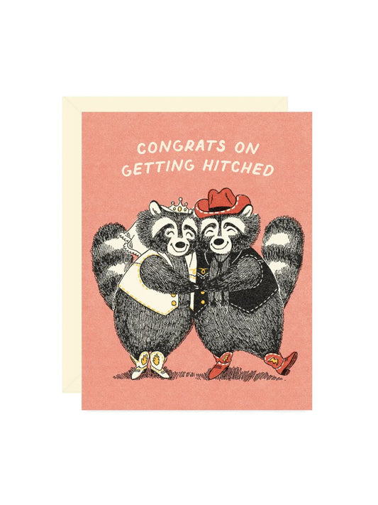 Raccoons Getting Hitched Wedding Card