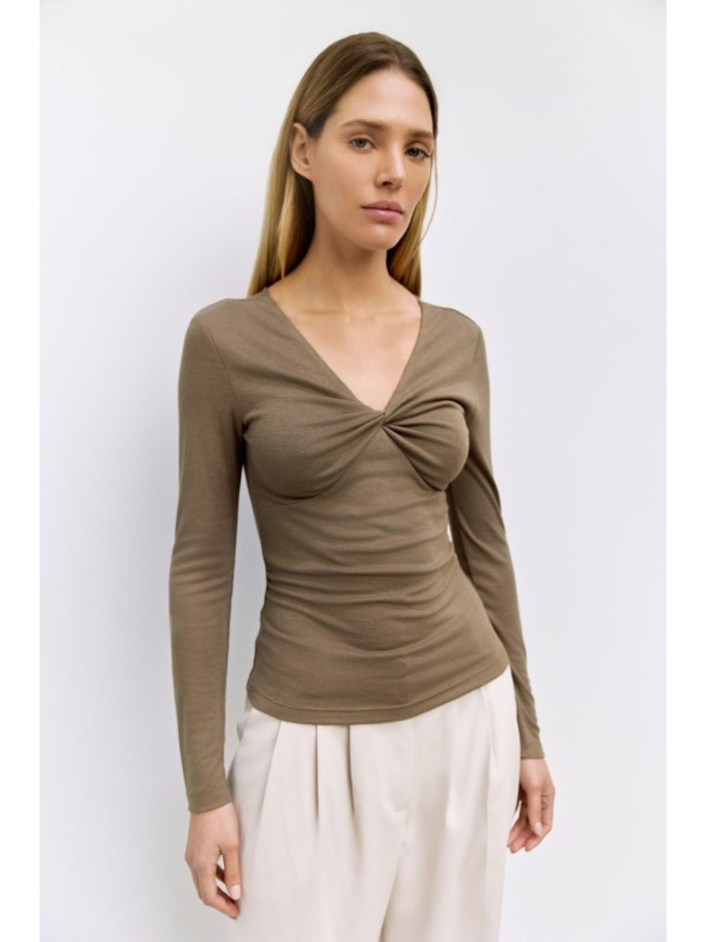 Twist Top V-Neck