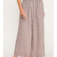 Gingham Linen Wide Leg Pants
