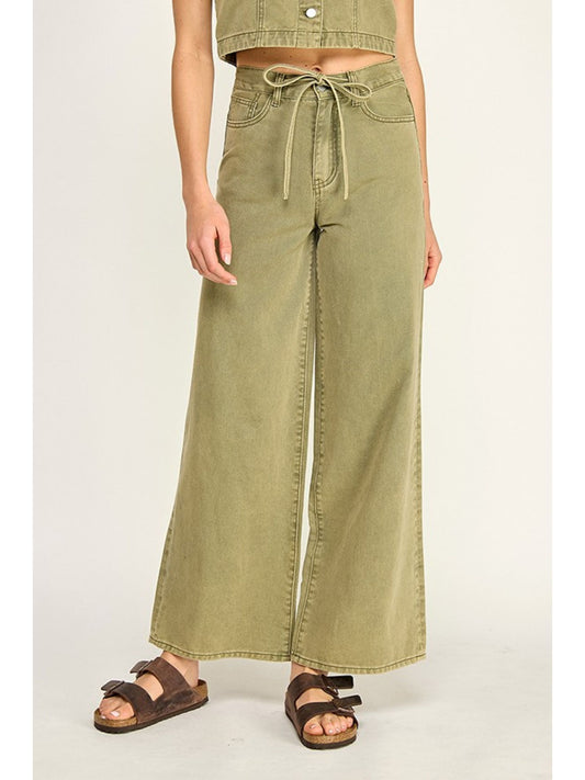 Olive Wide Leg Pants