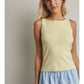 Lemon Boat Neck Sweater Tank