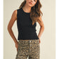 Sleeveless Knit Open Back Top