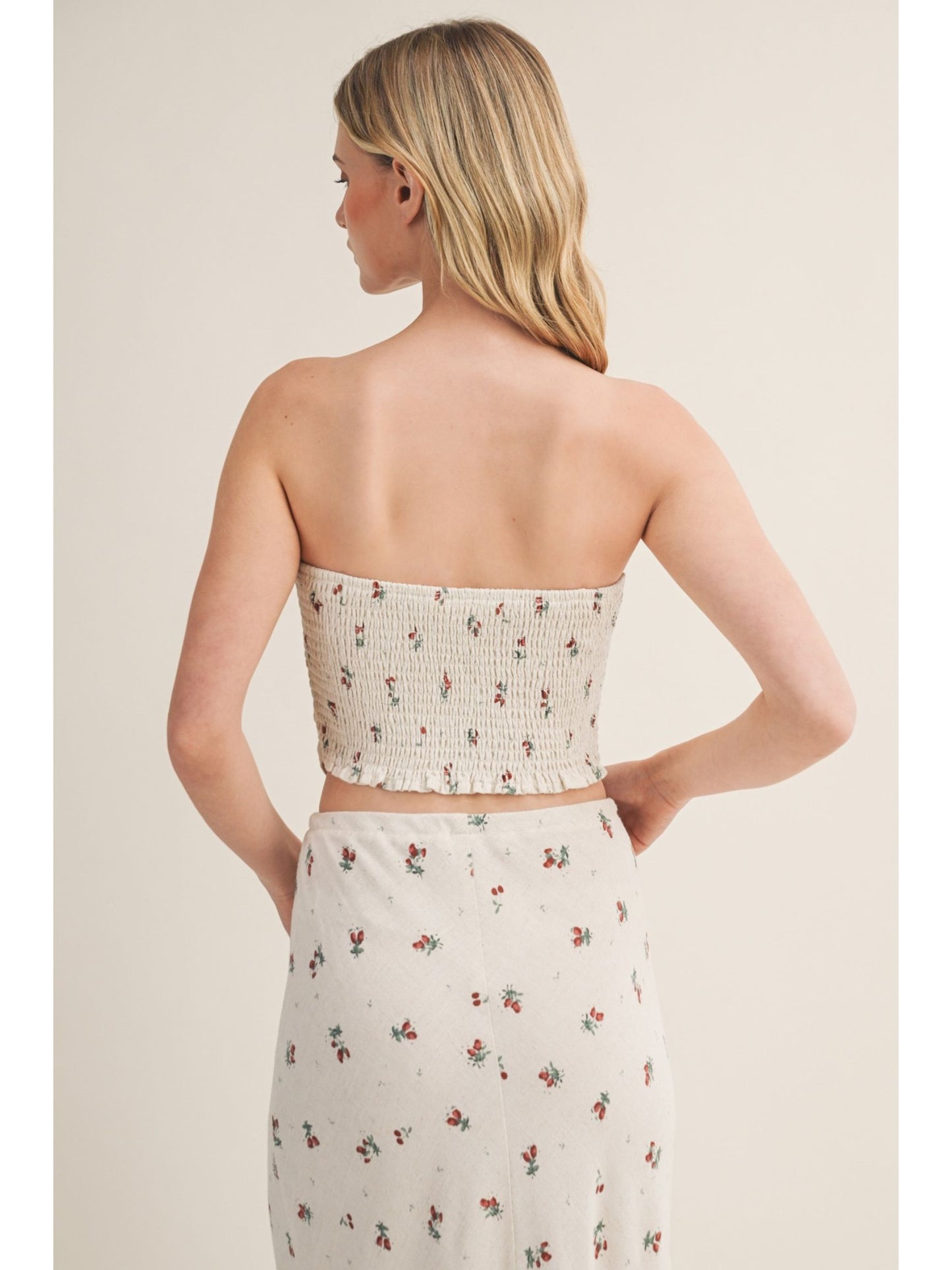 Berry Print Handkerchief Top