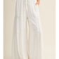 Lace Trimmed Wide Leg Pant