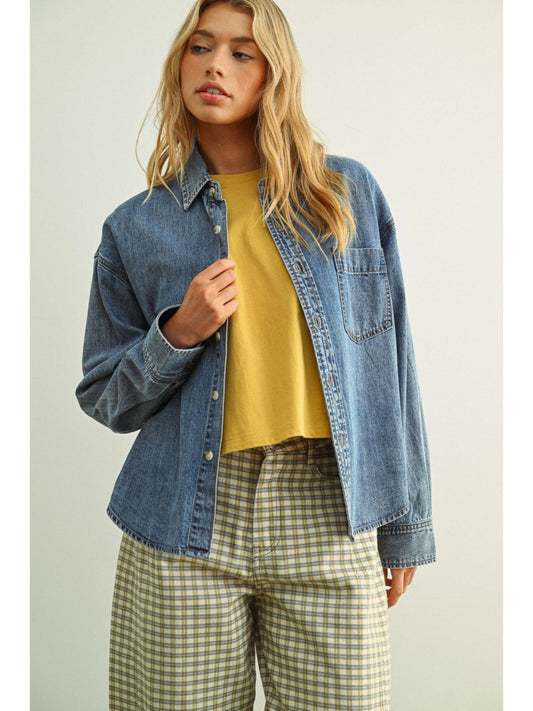 The Mina Denim Button-up