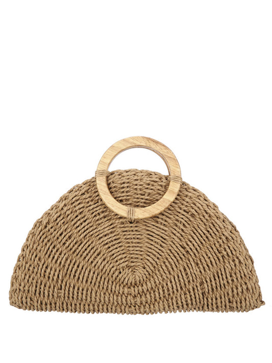 Round Straw Clutch