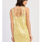 Mini Mesh Sleeveless Sequin Dress